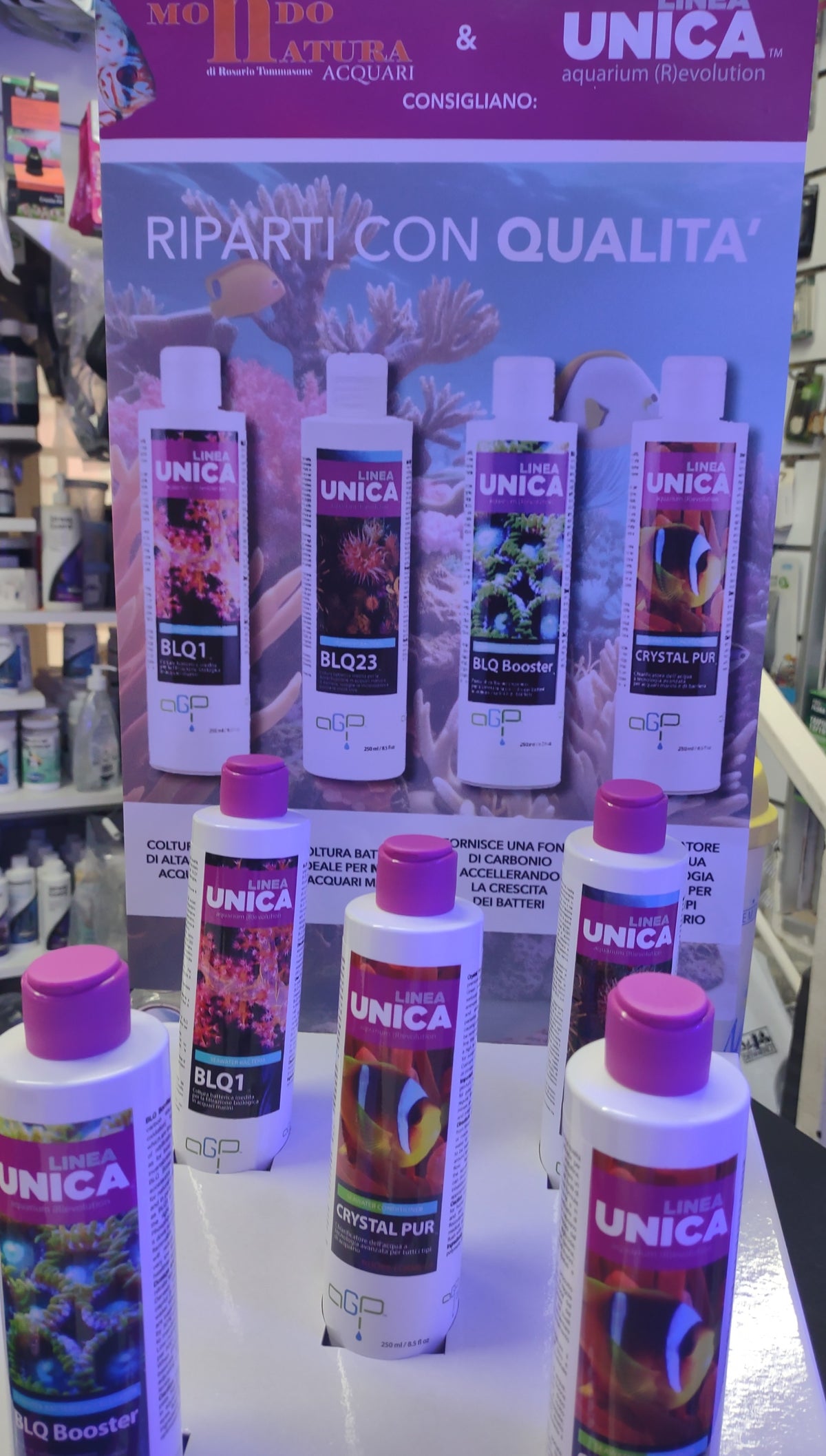 OFFERTA
1 Blq 1 250 ml
1 Blq 23 250 ml
1 Blq booster 250 ml
1 Crystal pure 250 ml in OMAGGIO
