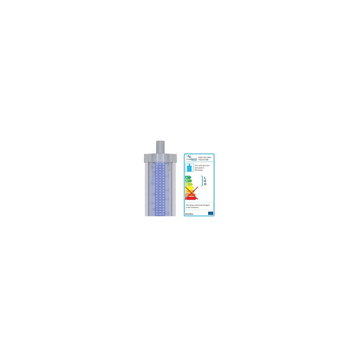 AQUATLANTIS Easy Led Universal 2.0 Deep Blue Lampada per attacco T5/T8/singola (ex 54W/36W) 1450 mm 72W