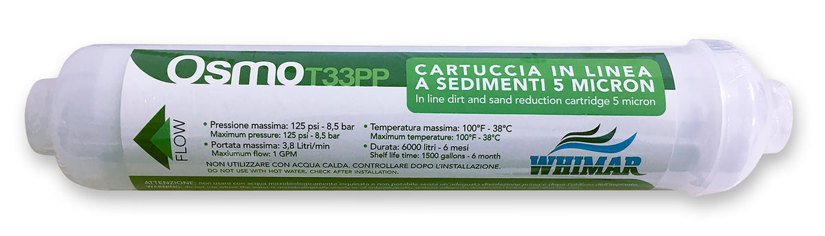 WHIMAR  T33PP cartuccia sedimento in linea
